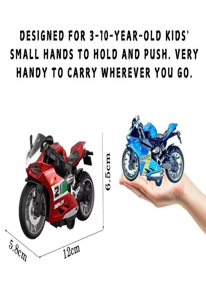 Crazy Buy Mini Sports Motorcycle Toy 1:14 Scale Pull Back Diecast Alloy Sports Motorcycle Toy Bike Simulation Model for Boys Gifts Toys for Kids [ Color As Per Stock ] - Image 4